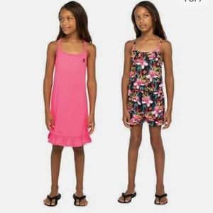 Hurley Youth 2-pack Dress and Romper PINK/BLACK Girls -L14-16)